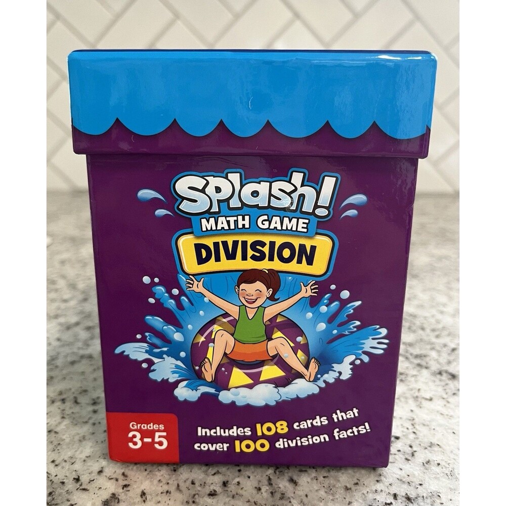 Lakeshore Splash Math Game Division Grades 3-5 LM244 107 Cards Missing 1